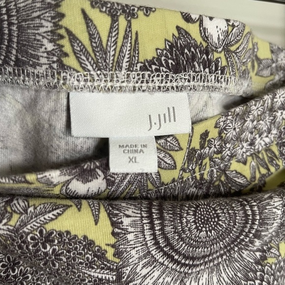 J. Jill women’s Black and sage Floral fitted straight Skirt size XL - Picture 3 of 5